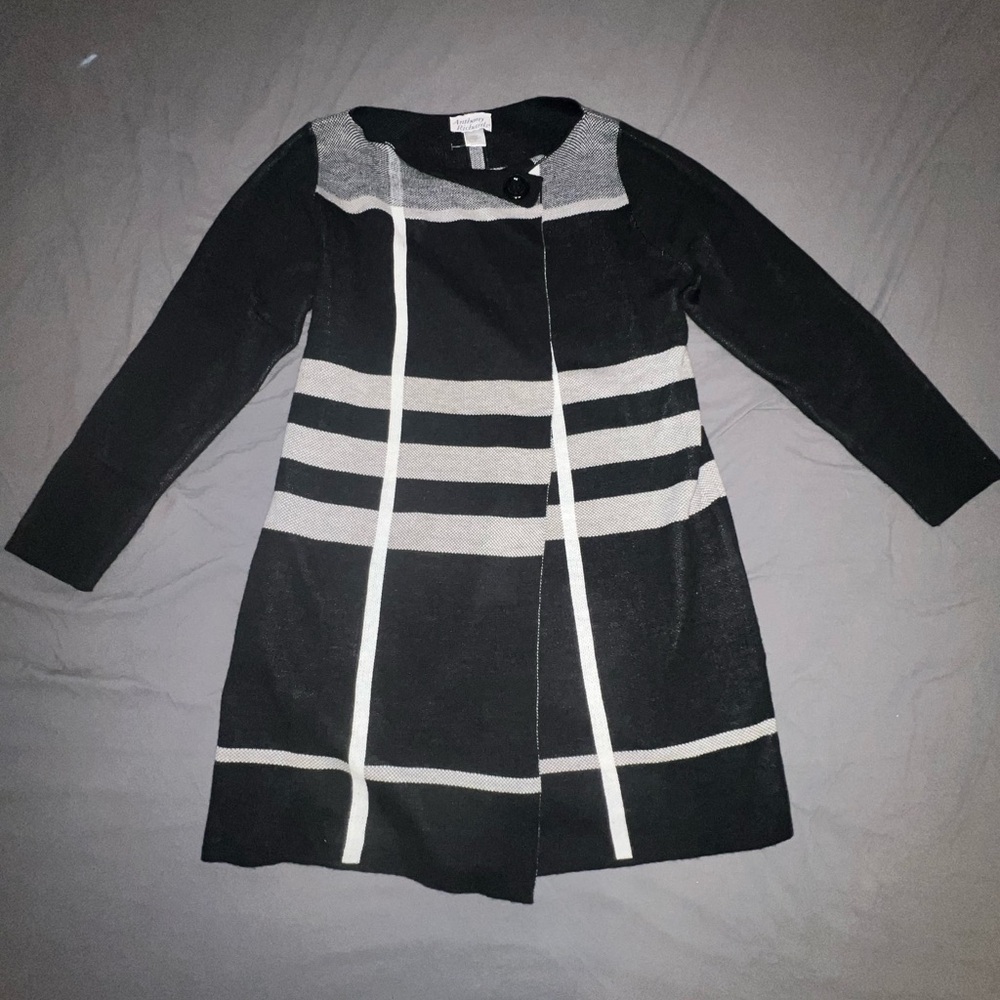 Anthony Richards Black and Gray Long Sleeve cardigan